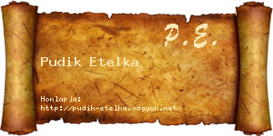 Pudik Etelka névjegykártya